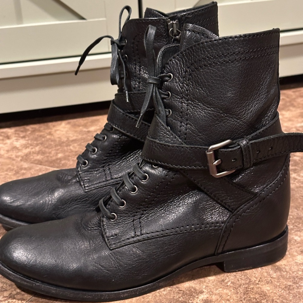 Authentic Prada Calzaturra Donna Cervo Shine Black Boots Size 40 (US 9) Grunge - Picture 9 of 9